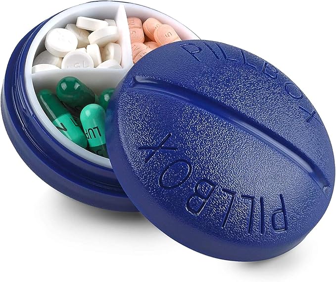 Pill Box Round for Travel by MEDca