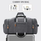 Gonex Canvas Duffle Bag 60L Travel Duffel Overnight Weekend Bag - Image 7