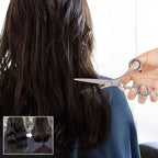 Hair Cutting Scissors,6.5 Inch Professional Stainless Steel Barber Haircut Shears Razor,Sharp Blades,One Comb Included, For Salon Home Men Women Adults Kids Pet (Silver)