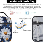 Daisy Insulated Lunch Box for Women Men Daisy Lunch Bag for Travel, or Fishing - Image 5