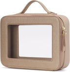 Popvibe Clear Makeup Bag Travel Cosmetic Case Transparent Toiletry Bag by POPVIBE