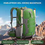Maelstrom Hiking Backpack, Camping Backpack, 40L Waterproof Hiking Daypack - Image 7