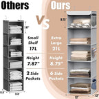 Simple Houseware 5 Shelf Hanging Closet Organizer - Image 4