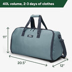 Halfday Convertible 2-in-1 Garment Duffel Weekender Bag 40L | Wrinkle-Free - Image 6