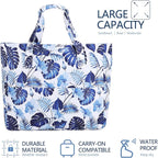 LEDAOU Large Beach Tote Bag Women Waterproof Sandproof Zipper Beach Tote Bag - Image 4