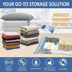 8 Jumbo Vacuum Storage Bags, Space Saver Bags Compression Storage Bags - Image 2