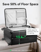 LUGGEX 28 Inch Luggage with Spinner Wheels, Expandable PC Hard Shell Checked - Image 4