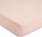 Crane Baby Cotton Sateen Fitted Sheet, Desert Rose, Soft Cotton Crib Sheets by CraneBaby