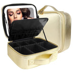 MOMIRA Makeup Bag with Mirror and Light Travel Makeup Train Case Cosmetic Bag by MOMIRA