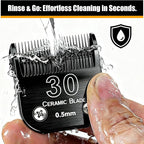 Dog Grooming Clipper Blades Replacement Compatible with Andis Dog Clippers,Most OsterA5, Wahl KM Series Pet Clippers (Black(30))