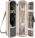 ALLCAMP Wine Tote Bag with Cooler Compartment，Picnic Set Carrying Two Sets of by ALLCAMPOUTDOORGEAR