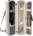 ALLCAMP Wine Tote Bag with Cooler Compartment，Picnic Set Carrying Two Sets of by ALLCAMPOUTDOORGEAR