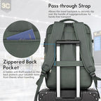 MOMUVO Large Travel Backpack Women, Flight Approved Carry On Backpack, Water - Image 4