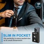 Airtag Wallet for Men, with Cash Pocket 2 ID Window 13 Cards, Slim Leather - Image 6