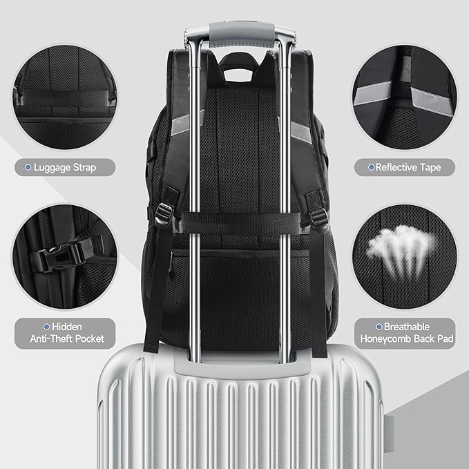 Laptop Backpack for Men Women, Anti-Theft Work Business Daypacks Fit 17 Inch - Image 5