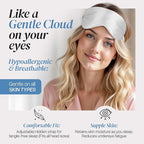 Adjustable Silk Sleep Mask Eye Covers | 100% Pure 6A Mulberry Silk | Blackout & - Image 3