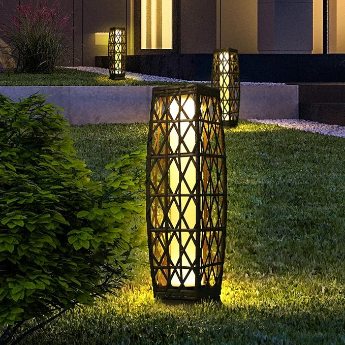 Solar Floor Lamp, Outdoor Floor Lamp, Solar Lanterns Outdoor Waterproof by OLYMSOLD