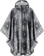 ANYOO Waterproof Rain Poncho Lightweight Reusable Hiking Hooded Coat Jacket by Anyoo