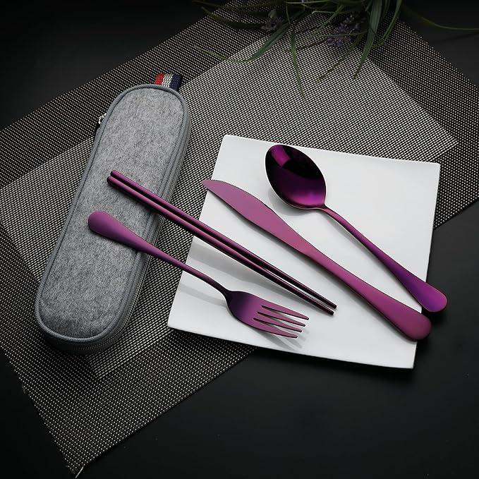 DEVICO Camping Utensils, Portable Travel Utensils - Image 2