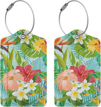 Set of 2 Luggage Tag for Suitcases Tie dye PU Leather Luggage Tag - Image 3