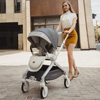 Hot Mom Baby Lightweight Stroller, Intelligent Seat Reversing，Double Brake and - Image 5