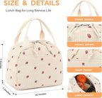 Bluboon Lunch Bag for Women Men Cute Corduroy Lunch Tote Bags Reusable - Image 5