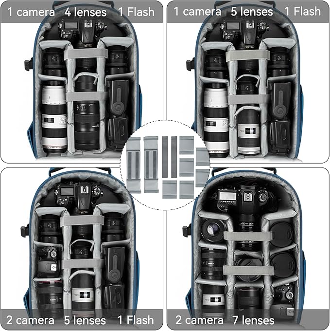 TORIBIO Camera Backpack, Hardshell DSLR Photography Camera Bag, Waterproof Hard - Image 2