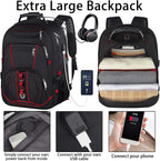 Laptop Backpack, 55L Capacity, TSA Approved, RFID Anti-Theft, USB Charging Port - Image 6