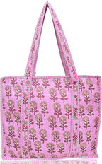 Cotton Quilted Tote Bag for Women – Large Beach & Travel Tote by ThirdEyeExport