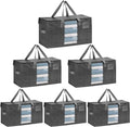 VENO 6 Pack Moving Bags, Comforter and Blanket Storage Bags by Veno