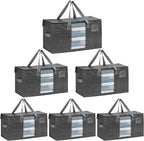 VENO 6 Pack Moving Bags, Comforter and Blanket Storage Bags by Veno
