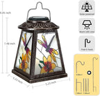 Dragonfly Solar Lantern with Shepherd Hook, Outdoor Hanging Metal LED Garden - Image 3