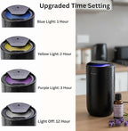 Waterless Essential Oil Diffuser – Portable Cordless Aromatherapy Diffuser for Home, Car & Office – 3 Mist Levels - 4 Timer Modes - 15ml Oil Capacity - USB-C Rechargeable