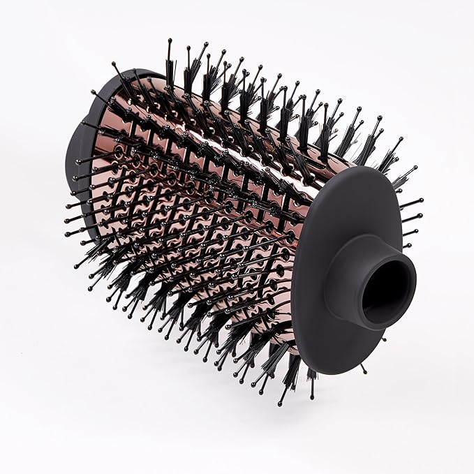 L'ANGE HAIR Multi-Volume Dryer Brush Attachment | Titanium Blow Dryer Brush Barrel for Volumizing & Styling | Tool Sold Separately | Attachment - Black - Oval 75mm
