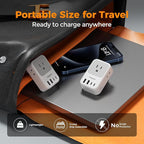 TESSAN European Travel Plug Adapter 2-Pack, US to EU Outlet Adaptor - Image 5