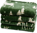 PHF Printed Fleece Blanket Twin Size, No Shed No Pilling Ultra Soft Plush Cozy by PHF