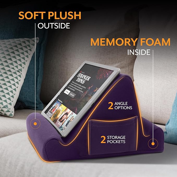 Brookstone, Memory Foam Lap Desk Tablet Holder, Holds Phones, E-Book Readers - Image 5