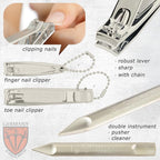 3 Swords Germany – brand quality 8 piece manicure pedicure grooming kit set - Image 3