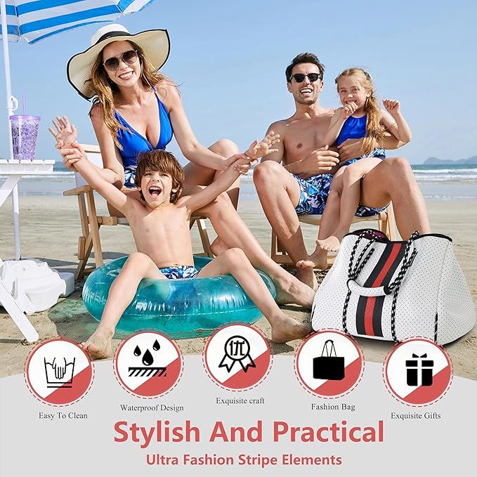 QOGiR Neoprene Multipurpose Beach Bag Tote - Image 7