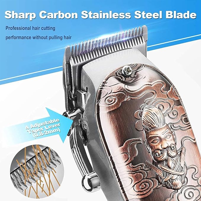 Hair Clippers and Trimmers Set for Men, Professional Cordless Barber Clippers for Hair Cutting, Beard Trimmer Hair Cutting Kit with T-Blade Close Cutting Trimmer