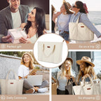 AW BRIDAL Monogram Canvas Tote Bag - Image 6