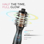TYMO 2.0 Hair Blow Dryer Brush - Blowout Hot Air Brush, One Step Volumizer, Upgraded 2 Inch Barrel Roller Curling Styler, 3X Faster Drying, 0.6 lb Lightweight, Straightener Curling in One, Black