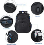 KROSER TSA Friendly Travel Laptop Backpack 18.4 inch XXXL Gaming Backpack - Image 4