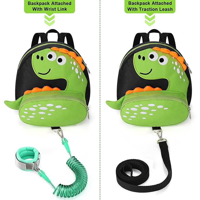Accmor Toddler Harness Backpack Leash, Cute Dinosaur Kids Backpacks - Image 3