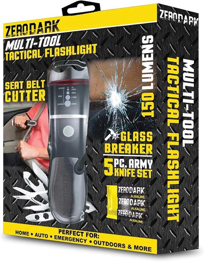 ZeroDark Pocket Knife Flashlight Multitool Emergency Car Kit - Image 7