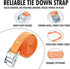 Cartman 1" x 12'Lashing Straps Cargo Tie-Down Strap Up to 600lbs, 10pk in Carry - Image 2