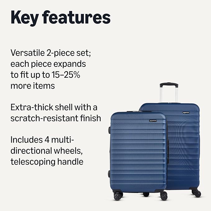 Amazon Basics 2-Piece Set, Hardshell Suitcases - Image 2
