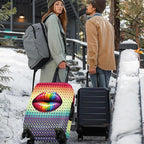 ANNA QUEEN Pop Art Rainbow Lips Luggage Cover, Colorful Suitcase Protector - Image 6