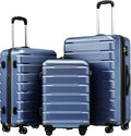 Coolife Luggage Suitcase Carry-on Spinner TSA Lock USB Port Expandable by COOLIFE