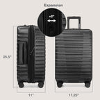 U.S. Traveler Boren Polycarbonate Hardside Rugged Travel Suitcase Luggage - Image 7